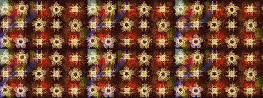 Kış kar tanesi. Kar Tanesi Simgesi. Kar Tanesi Raster illüstrasyonu. Kırmızı, kahverengi ve sarı renklerde izole edilmiş..