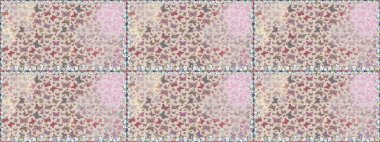 Davetiye, kart ve parmak izi için basit şirin bir model. Gri arka planda renkli bir kelebek. Renkli güzel halk kelebeklerle kusursuz desen.