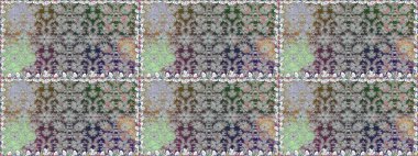 Çiçekli zambaklar kusursuz bir arka plan. Parlak çiçekli kolaj çiçekleri gridir. Çiçek tasarımı için inanılmaz kolaj cennet tarzı..