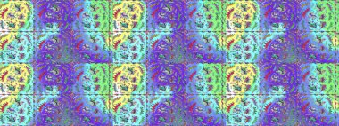 Raster illüstrasyonu. Robot resim. Küçük çiçekte sevimli çiçek deseni var..
