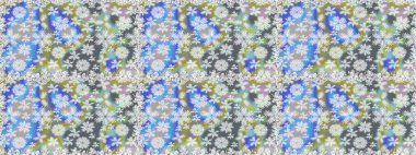 Düz çiçek öğeleri tasarım. Raster. Bahar Tema Dikişsiz desen arka plan rengi.