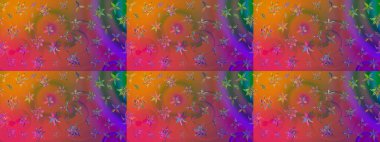 Taslak dekoratif arka plan, çiçek mandala. Raster illüstrasyonu. Turuncu renklerde. Çiçek..