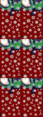 Çiçekli karalama şeklinde Raster çiçek deseni. Nazik, narin çiçek arkaplanı. Kırmızı renkte çiçekler.