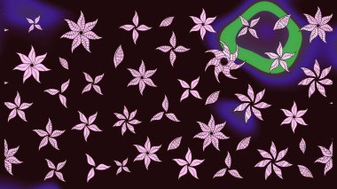 Raster illüstrasyonu. Şatafatlı bahar bahçesi dokusu. Flower eskiz arka planı. Çiçek deseni.