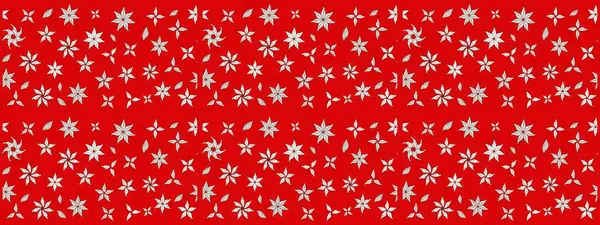 Çiçek desenli çizim. Kırmızı renkte çiçekler. Raster illüstrasyonu. Asya tekstil tarzında. Raster illüstrasyonu.