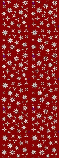 Suluboya çiçekli çiçek deseni. Raster illüstrasyonu. Kırmızı renkte güzel tekstil.