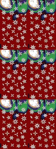 Çiçekli karalama şeklinde Raster çiçek deseni. Nazik, narin çiçek arkaplanı. Kırmızı renkte çiçekler.