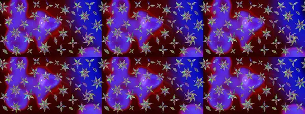 Mor renkli çiçekler. Çiçekli karalama şeklinde Raster çiçek deseni. Nazik, sevimli çiçek arkaplanı..