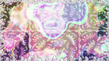 Tarafsız renklerde. Raster illüstrasyonu. Güzel kumaş deseni. Raster illüstrasyonunda kusursuz çiçek deseni.