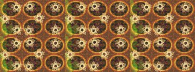 Kar tanesi süsleme deseni. Renkli arka planda izole edilmiş kar tanelerinin düz tasarımı. Raster illüstrasyonu. Kar taneleri arka planda. Kar taneleri deseni.