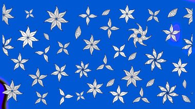 Çiçekli karalama şeklinde Raster çiçek deseni. Nazikçe, güzel çiçek arkaplanı. Mavi renkte çiçekler.