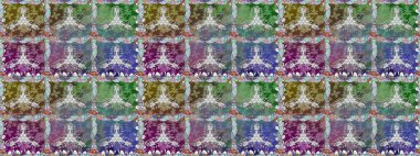 Moda baskıları için zarif bir şablon. Küçük renkli çiçekler. Küçük çiçekte güzel bir desen. Kusursuz. Çiçekli bahar çiçekleri. Motley illüstrasyonu.