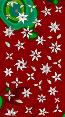 Düz Çiçek Elementleri Tasarımı. Eskiz klasiği. Raster Şirin kumaş deseni. Renkli Bahar Teması çizim şablonu.