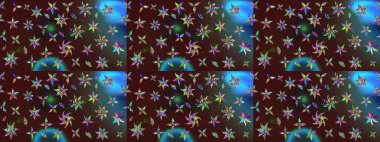 Düz Çiçek Elementleri Tasarımı. Kahverengi renkli çiçekler. Çiçek desenli eskiz, yaz çiçekleri. Renkli Bahar Teması çizim şablonu.