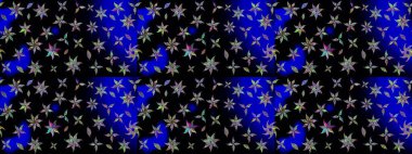 Raster illüstrasyonu. Robot resim. Küçük çiçekte sevimli çiçek deseni var..