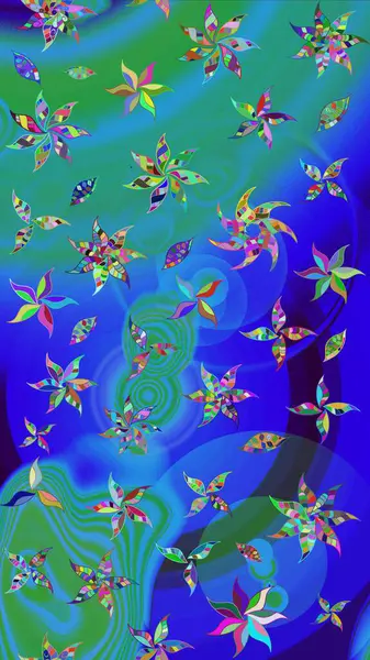 Raster Güzel kumaş deseni. Çiçek arkaplan ile soyut zarafet çizim deseni.