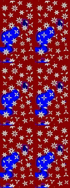 Küçük çiçekteki sevimli çiçek deseni. Modaya uygun kumaş deseni. Tony 'nin kumaş kalıbını çiz. Raster illüstrasyonu.