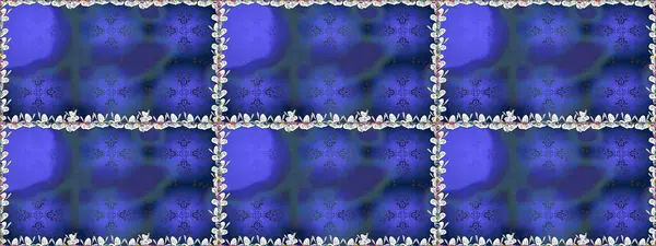 Raster illüstrasyonu. Mavi renkli çiçekler. Çiçek deseni. Şatafatlı bahar bahçesi dokusu. Mavi renkte, dikişsiz çiçek..