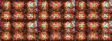 Noel ve yeni yıl moda baskıları için tatil tasarımı. Renkler. Kahverengi, turuncu ve nötr kar taneleri. Kar tanelerinin soyut arkaplanlı Noel şablonu. Raster illüstrasyonu.