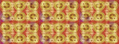 Soyut mandala ya da tuhaf kar tanesi çizgisi sanat tasarımı. Raster illüstrasyonu. Renkli arka planda izole tatlı kar taneleri.