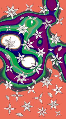 Tekstil veya kitap kapakları, imalat, duvar kağıtları, baskı, hediye paketi ve yapıştırma kitabı için çiçek eskizi geçmişi. Küçük çaplı çiçeklerdeki basit şirin desenler. Raster illüstrasyonu.