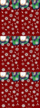 Kumaş, tekstil, duvar kağıdı baskısı için. Raster. Raster illüstrasyonu. Eski usul. Eskiz geçmişi. Tomurcukları çiçekli sevimli çiçek deseni..