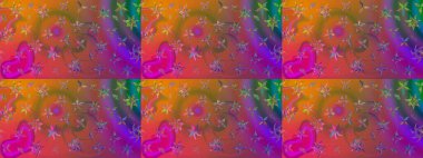 Raster Hip kumaş deseni. Eskiz Vintage Çiçek Deseni.