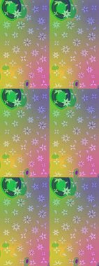 Raster çiçek desenleri çiziyor. Tarafsız renklerde vadinin çiçekleri.