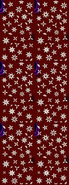 Raster illüstrasyonundaki çiçek desenli çizim. Kırmızı renkte çiçekler.