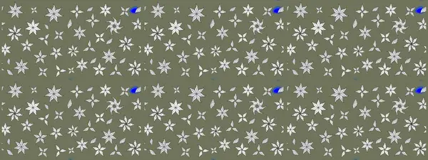 Elle çizilmiş sonbahar çiçeği deseni. Tekstil ve kapak tasarımı için mükemmel. Yeşil renkli çiçekler. Renkli yeşil çizim kalıbı. Doodle tarzı.