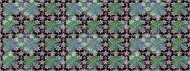 Çiçekli el, pürüzsüz desen çizmiş. Modern gelişim yeşil raster arka plan duvar kâğıdı illüstrasyon klasik çizgili iz sürme desenli çiçekler, çiçekli süsler.