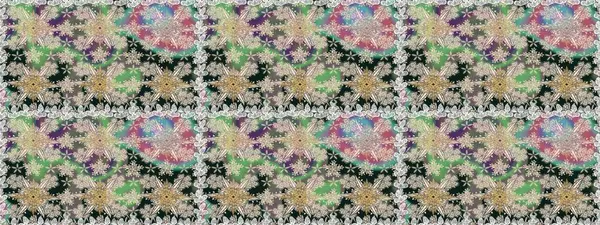 Suluboya stilinde gri renkte. Küçük çiçekli kusursuz yay deseni. Raster illüstrasyonu.