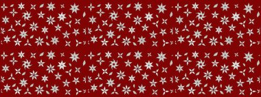 Raster illüstrasyonu. Küçük çiçekli yay deseni çiz. Suluboya stilinde kırmızı renkler üzerine.