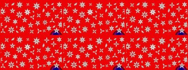 El çizimi çiçek çizimi deseni (fayans). Şirin çiçekli, desenli, kırmızı renkli bir eskiz deseni. Tekstil için suluboya çizim deseni.