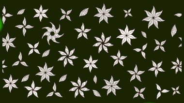 Gri renklerde bahar çiçekleri. Çiçekli karalama şeklinde Raster çiçek deseni. Raster illüstrasyonu.