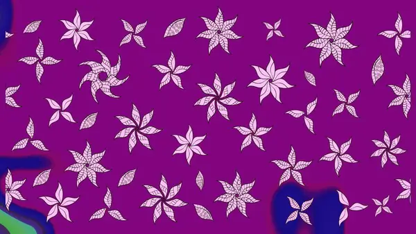 Düz Çiçek Elementleri Tasarımı. Renkli Yaz Temalı eskiz kalıbı. Güzel kumaş deseni. Raster illüstrasyonunda çiçek deseni çizimi.