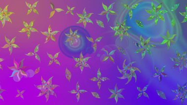 Çiçekli çiçek deseni, suluboya. Küçük çiçekte güzel bir çiçek deseni var. Raster deseni.