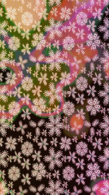 Çiçek ve yapraklı çiçek deseni. Raster illüstrasyonu. Küçük çiçekli şirin desen.