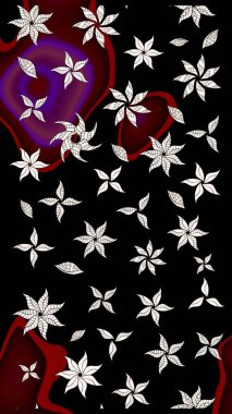 Raster deseni. Süslü kumaş deseni. Çiçekli çiçek deseni, suluboya..