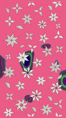 Raster güzel bir çiçek deseni çizmiş. Bahar mevsimi. Tatil havası. Nazik romantik baskı.