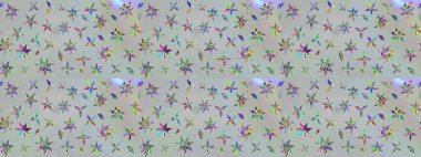 Gri renkli çiçekler. Renkli Bahar Teması eskiz kalıbı. Düz Çiçek Elementleri Tasarım Raster illüstrasyonu. Çiçek eskiz kalıbı geçmişi.