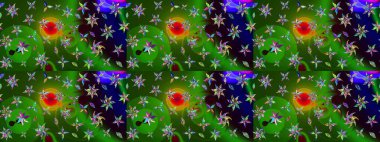 Yeşil renkli çiçekler. Yumuşak, bahar çiçekli arka plan. Raster çiçek desenli ve çiçekli..