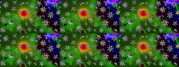 Yeşil renkli çiçekler. Yumuşak, bahar çiçekli arka plan. Raster çiçek desenli ve çiçekli..
