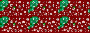 Çiçekler. Soyut etnik raster çizim kalıbı. Vadinin çiçekleri kırmızı renklerde.