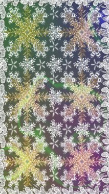 Raster Golden Mehndi kusursuz desen. Gri renkli desen. Kına dövmeli süs çiçekleri, altın çıkartmalar, mehndi ve yoga tasarımı, kartlar ve parmak izleri..