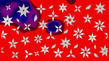 Kırmızı renkte çiçekler olan çiçek deseni çiz. Suluboya tarzında kırmızı renkte çiçekler.