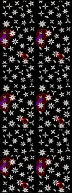 Siyah renklerde. Taslak dekoratif arka plan, çiçek mandala. Raster illüstrasyonu. Çiçek..