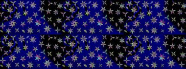 Raster illüstrasyonu. Çiçekli karalama şeklinde Raster çiçek deseni. Nazikçe, yaz çiçekleri mavi renklerde.