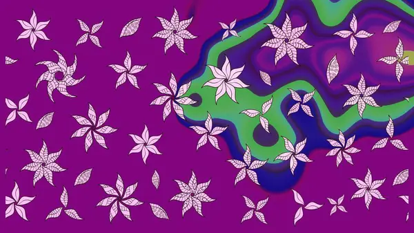 Küçük çiçekteki sevimli çiçek deseni. Mor renkte çiçekler.