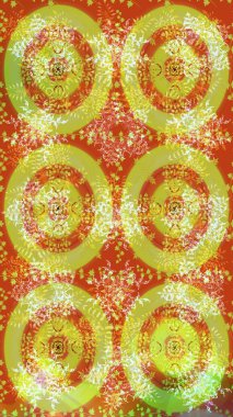 Parlak çiçekli kolaj çiçekleri turuncu. Çiçekli zambaklar kusursuz bir arka plan. Çiçek tasarımı için inanılmaz kolaj cennet tarzı..